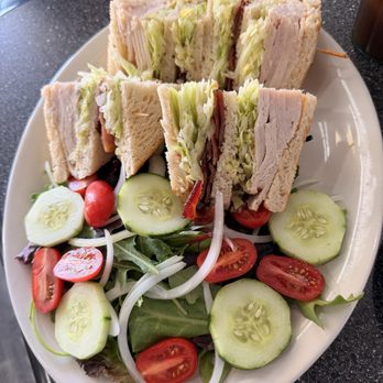 Santa Ynez Valley Breakfast - Classic Club with salad - Waffles Near Me - Buellton, California Santa Ynez Valley Breakfast - Classic Club with salad - Waffles Near Me - Buellton, California