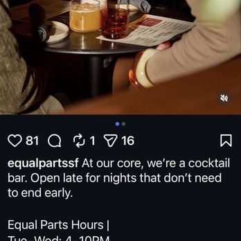 Equal Parts - instagram - New American Near Me - San Francisco, California Equal Parts - instagram - New American Near Me - San Francisco, California