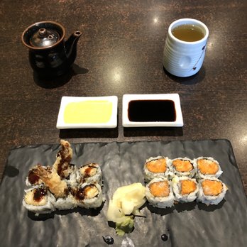 Fusha Asian Bistro - Shrimp tempura and spicy salmon rolls. - Asian Fusion Near Me - Metuchen, New Jersey Fusha Asian Bistro - Shrimp tempura and spicy salmon rolls. - Asian Fusion Near Me - Metuchen, New Jersey