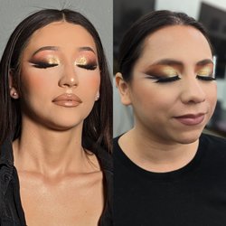 Glow Makeup Academy - Instructor Britney's on the left. My duplication on the right.