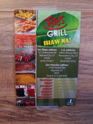 Menu photo 5 The Grill By Miss G Hayward, CA Menu photo 5 The Grill By Miss G Hayward, CA