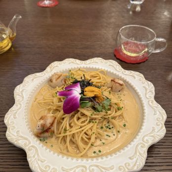 GIWA - Creamy uni pasta with grilled Hokkaido scallops - Breakfast & Brunch Near Me - Santa Clara, California GIWA - Creamy uni pasta with grilled Hokkaido scallops - Breakfast & Brunch Near Me - Santa Clara, California