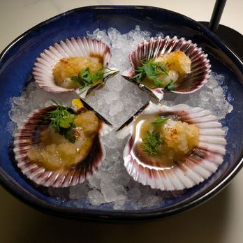 Braseria by EDO - @endoedibles on Instagram 02/28/26 Half Shell Scallops - Pernod Vinaigrette, Grapefruit Granita, Fines Herbes - French Near Me - Las Vegas, Nevada Braseria by EDO - @endoedibles on Instagram 02/28/26 Half Shell Scallops - Pernod Vinaigrette, Grapefruit Granita, Fines Herbes - French Near Me - Las Vegas, Nevada