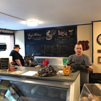 Delilicious Cafe - Owner describing some of the sandwiches to us - Delis Near Me - Poughkeepsie, New York