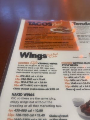Menu photo 2 Hooters Slidell, LA
