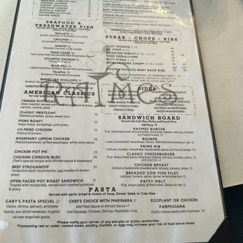 Raymes Steak & Fish House - Menu sample - Seafood Near Me - Lisle, Illinois Raymes Steak & Fish House - Menu sample - Seafood Near Me - Lisle, Illinois