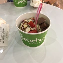Peachwave Frozen Yogurt - Liked how you can serve as much gelato or frozen yogurt and toppings as you like. You get charged by the ounce though. Currently 53 cents/oz