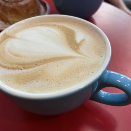Latte with oat milk and caramel
