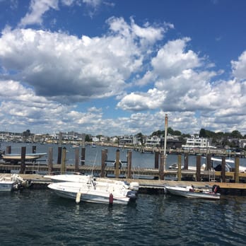 Breakwater - View from our table on outdoor patio - American Near Me - Stonington, Connecticut Breakwater - View from our table on outdoor patio - American Near Me - Stonington, Connecticut