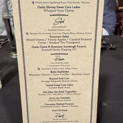 The Carter Payne - Private party menu - everything was delicious!
