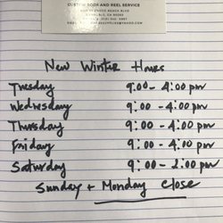 Fisherman's Supplies - New winter business hours