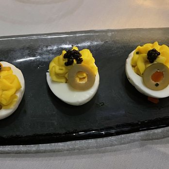 Sullivan's Steakhouse - Caviar Deviled Eggs ($35) bar bites - Steakhouses Near Me - Palm Desert, California Sullivan's Steakhouse - Caviar Deviled Eggs ($35) bar bites - Steakhouses Near Me - Palm Desert, California