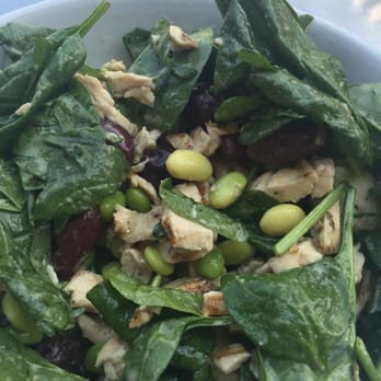 Feast Catering - Spinach salad with edamame, olives, fresh mozzarella and grilled chicken with champagne pear dressing - Caterers Near Me - Westfield, New Jersey