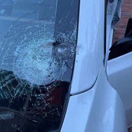 Broken windshield