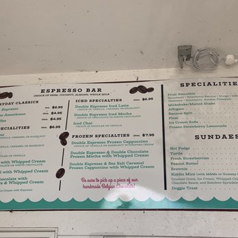 Big Buck's Ice Cream and Espresso Bar - Outside menu - Coffee & Tea Near Me - Kitty Hawk, North Carolina