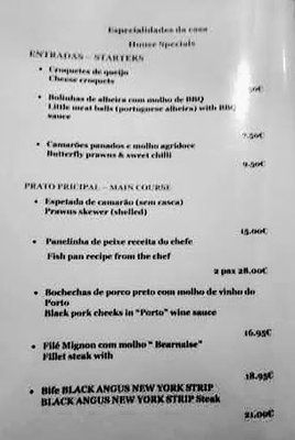 Menu photo 3 Gunther Olhão, 08
