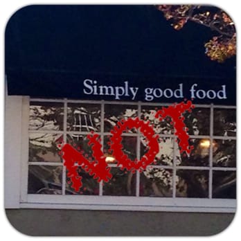 Jongewaard's Bake n Broil - The sign outside a window says, "Simply good service." I respectfully disagree. - American Near Me - Long Beach, California
