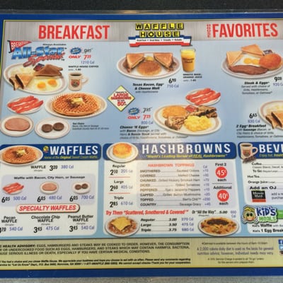 Menu photo 8 Waffle House Erlanger, KY