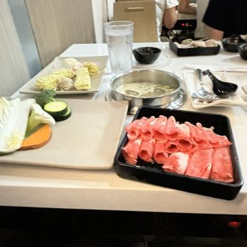 Spring Shabu-Shabu - Their beef ribeye and vegetables - Hot Pot Near Me - Boston, Massachusetts Spring Shabu-Shabu - Their beef ribeye and vegetables - Hot Pot Near Me - Boston, Massachusetts