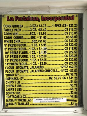 Menu photo 5 La Fortaleza Los Angeles, CA