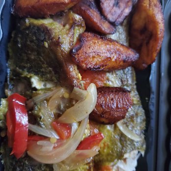 CHOBAS African Kitchen & Bakery - Grilled croaker, jollof rice & plantains - African Near Me - Waldorf, Maryland