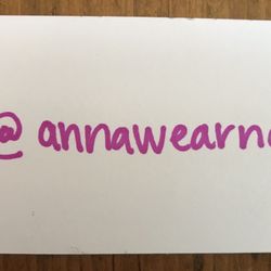 Annawear - Back of business card