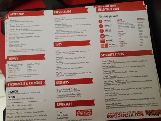 Menu photo 1 Romeo's Pizza Hartville, OH Menu photo 1 Romeo's Pizza Hartville, OH