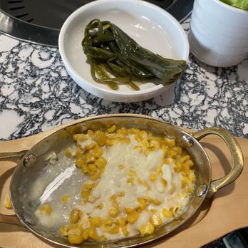 My Bowl Korean BBQ - Side dishes of corn and seaweed - Korean Near Me - Scott Afb, Illinois