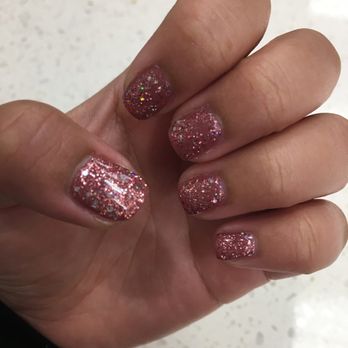 K Nails - Norco - Mauve with glitter #08 love it! - Nail Salons Near Me - Norco, California