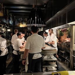 View from our seats at the kitchen counter.