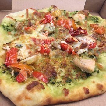 The Garage Cafè - Chicken Pesto Pizza ($5 Friday Special, Regularly $6.79) - Cafeteria Near Me - Seattle, Washington The Garage Cafè - Chicken Pesto Pizza ($5 Friday Special, Regularly $6.79) - Cafeteria Near Me - Seattle, Washington