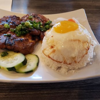 Pho So 1 - Pork Chops w/ Rice and Egg. Also includes small salad and cucumber slices. Very good! :) - Vietnamese Near Me - Las Vegas, Nevada Pho So 1 - Pork Chops w/ Rice and Egg. Also includes small salad and cucumber slices. Very good! :) - Vietnamese Near Me - Las Vegas, Nevada