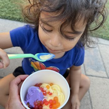 In The Mix Yogurt - Ube froyo with mango and fruit jelly topping - Ice Cream & Frozen Yogurt Near Me - Poway, California In The Mix Yogurt - Ube froyo with mango and fruit jelly topping - Ice Cream & Frozen Yogurt Near Me - Poway, California