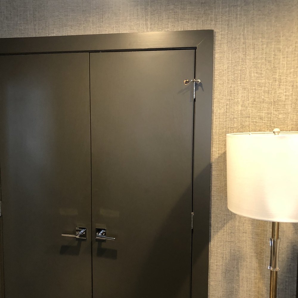 The Admiral Hotel - Closet door with hole-only one door would open - Hotels Near Me - Mobile, Alabama The Admiral Hotel - Closet door with hole-only one door would open - Hotels Near Me - Mobile, Alabama
