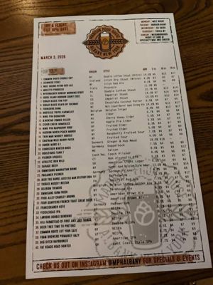 Menu photo 1 Madison Pour House Albany, NY
