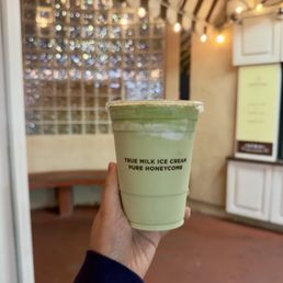 Matcha honey milkshake