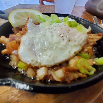Roline's Uniquely Filipino - Pork sisig with egg overeasy - Filipino Near Me - Vacaville, California
