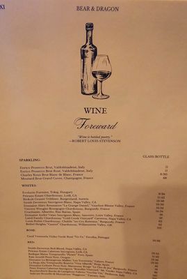 Menu photo 8 Bear & Dragon Prescott, AZ
