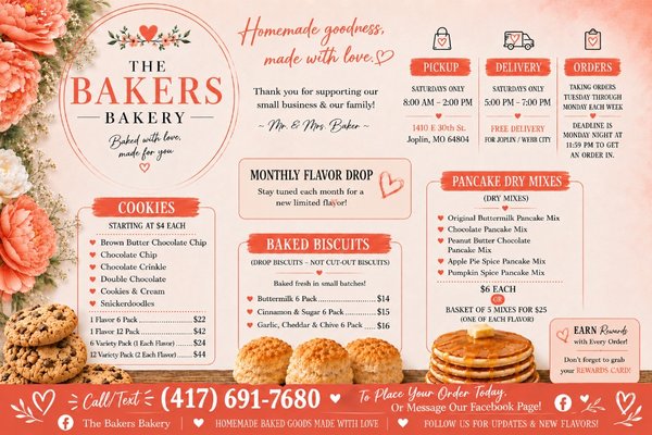 Menu photo 1 The Bakers Bakery Joplin, MO Menu photo 1 The Bakers Bakery Joplin, MO