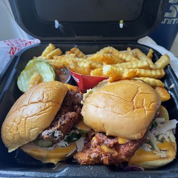 Dave's Hot Chicken - #Dave's #2 2 Sliders w/ Fries medium heat - Chicken Shop Near Me - Torrance, California Dave's Hot Chicken - #Dave's #2 2 Sliders w/ Fries medium heat - Chicken Shop Near Me - Torrance, California