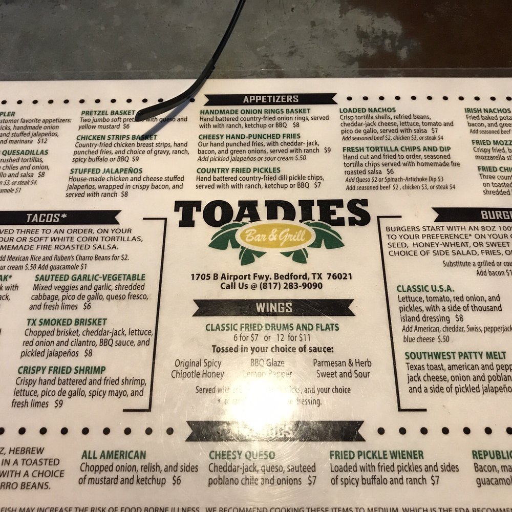 Toadies Bar & Grill - Bars Near Me - Bedford, Texas