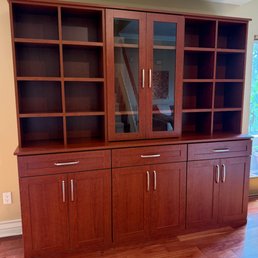 Transitional wall display cabinet and bookshelf Transitional wall display cabinet and bookshelf