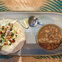 The Landing - Sayulita Taco with Charro Beans. So delicious to meet you!