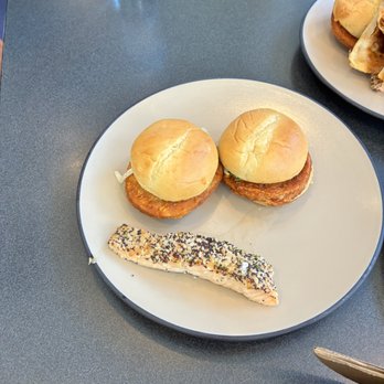 Hanszen College - Simple chicken sliders with a bit of everything bagel salmon - Colleges & Universities Near Me - Houston, Texas
