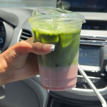 Repose Coffee - iced strawberry matcha - Coffee & Tea Near Me - Placentia, California