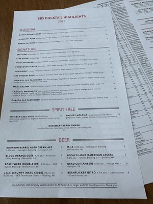 Menu photo 8 Single Barrel Social Brighton, MI