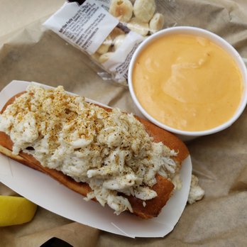 Lobster West - Crab roll Connecticut style with lobster bisque. - Seafood Near Me - Coronado, California Lobster West - Crab roll Connecticut style with lobster bisque. - Seafood Near Me - Coronado, California