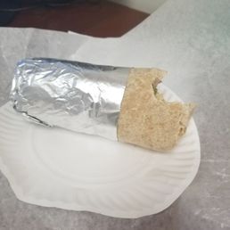 a wrap on a paper plate a wrap on a paper plate