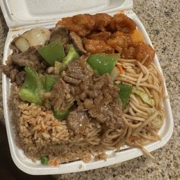 2 Item Combo with Orange Chicken and Black pepper Steak 2 Item Combo with Orange Chicken and Black pepper Steak