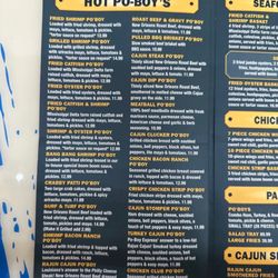 Po-Boy Express - Pineville - Menu